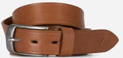 Brando Ocean Leather Embossed Belt 40MM Caramel - 1411 Caramel Medium Large