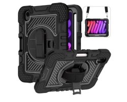 Tuff-Luv Armour Jack Rugged Case And Strap For Apple Ipad MINI 6 - Black