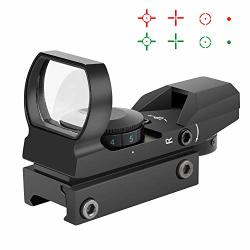 Ezshoot Reflex Sight 4 Reticles Red And Green Dot Sight Holographic Optic With 20MM Rail Mount