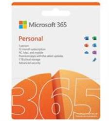 Microsoft 365 Personal Edition - Medialess - 1 Year Subscription Dsp No Warranty On Software  product Overview one Convenient Subscription For PC Mac Ios And Android