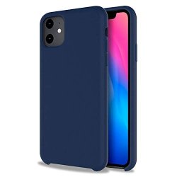 Olixar For Iphone 11 Silicone Case - Soft Touch - Smooth Thin Protective Cover - Wireless Charging Compatible - Midnight Blue