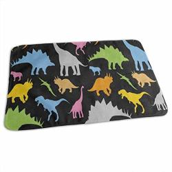 Changing Pad Colorful Dinosaur Black Baby Diaper Incontinence Pad Mat Unique Kids Bed Wetting Pads Sheet For Any Places For Home Travel Bed Play