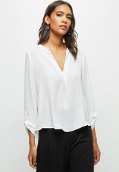 Edit Roll Up Sleeve Blouse - Ivory
