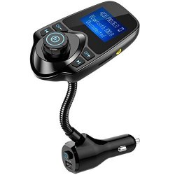 Nulaxy Bluetooth Fm Transmitter For Car Upgraded Manual Power On off Switch Wireless Car Radio Bluetooth Adapter Supports Hands Free Calls USB Fast Charging Microsd