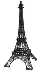 15" Tall Paris France Metal Eiffel Tower Stand Model For Table Decor Black
