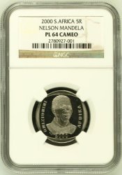 Buy Pl64 Proof Like 64 Ngc Cameo Graded Nelson Mandela R5 2000 Coin