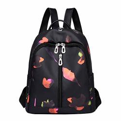 Vibola Women Backpack Waterproof Anti-theft Shoulder Bag Rucksack Travel Satchel Bag Multipurpose Daypack Red Black