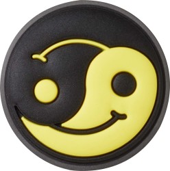 Black Yellow Yinyang Smile Jibbitz