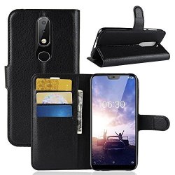 Nokia 6.1 Plus Case Prodeli Premium Pu Leather Nokia X6 Protective Case Cover Phone Wallet Flip For Nokia X6 6.1 Plus With Magnetic Closure &
