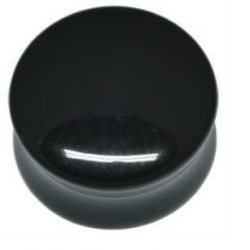 Acrylic Ear Plug - Black 14mm Sold Per Pair