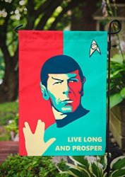 Star Trek Garden Flag Spock Live Long And Prosper 12.5 X 18 In