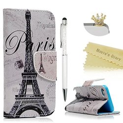 Touch 5 6 Wallet Case - Mavis's Diary Premium Pu Leather With Magnetic Clasp Card Holders Flip Cover For Ipod 5th &