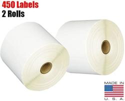 Imbaprice 2 Rolls Of 450 Label Usa Made 4X6 Direct Thermal For Zebra 2844 ZP-450 ZP-500 ZP-505 Shipping Labels Perfect Roll For 1 Inch Core Thermal Laser Printers