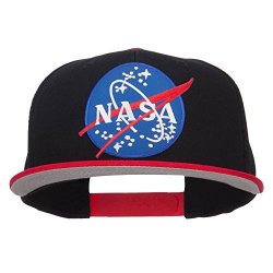 Lunar Nasa Patched Two Tone Snapback - Red Black Osfm