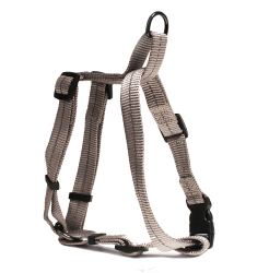 Dogs Life - Reflective Super Soft Webbing H Harness - Large - Grey