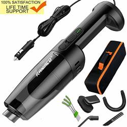 Raniaco Aniaco Innovational 12V Car Vacuum 33000R MIN Strong Suction MINI Portable Car Interior Cleanner 120W High Power Corded Wet Dry With 6PC Attachments-life Time