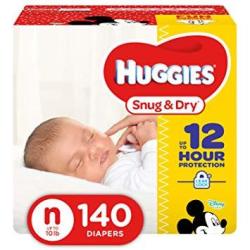 Snug Huggies & Dry Diapers Size Newborn 140 Count Packaging May Vary