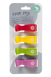 All4ella - 4 Pack Pram Pegs Multi Girl Baby Shower Gift