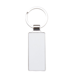 Double-sided Metal Key Ring Square Corner Rectangle