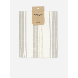 @home Apron Cream grey Stripe With Contrast Pocket