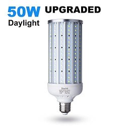 50 Watt LED Corn Lamp 00 Lumen 3 Watt Equivalent 60K Cool Daylight White LED Street & Area Light E26 E27 Medium Base For Garage