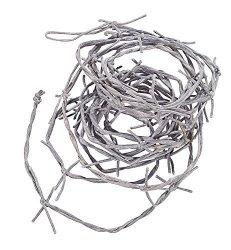 Silver Barbwire Cording 1 Piece Barbed Wire Fencing Rustic & Western Party Decor And Decorations Halloween Garland