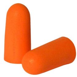 Orange Disposable Foam Earplugs Box Of 100