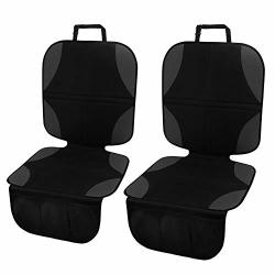 Meinkind Car Seat Protector 2 Pack For Child Car Seat Universal Size And Durablebaby Car Seat Cover For Baby Infant Car Seats Black