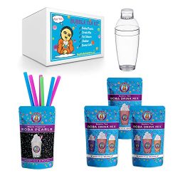 Instant Boba Tea Kit 9 Drink Packets, Straws & Boba Thai, Milk & Green Tea  Latte Kit Gift Box by Buddha Bubbles Boba / DeDe