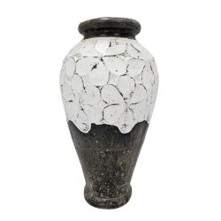 Floral Cement Vase Home Decor Sotran Dekorativ