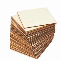 Wooden Cutouts For Crafts Wood Squares 3.8 X 3.8 In 36 Pieces