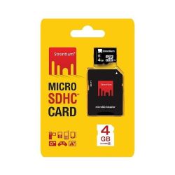 Strontium SR4GTFC6A 4GB Nitro Micro Sd Card With Sd Adaptor Up To 85MB S