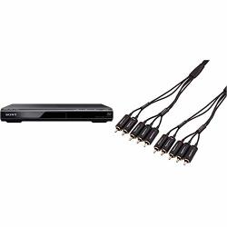 Sony DVPSR210P DVD Player & Amazonbasics Component Video Cable With Audio - 6 Feet