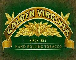 Golden Heigudan Virginia Tobacco Retro Metal Tin Sign Poster Home Garage Plate Cafe Pub Motel Art Wall Decor