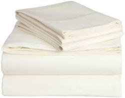Sa ONLY:400 Thread Count Quality Sateen Cotton Fitted Sheet King Size