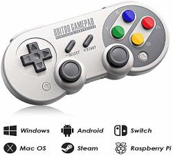 8BITDO SF30 Pro Wireless Bluetooth Controller With Joysticks Rumble Vibration Usb-c Cable Gamepad For Mac PC Android Nintendo Switch Windows Macos Steam With Carrying Case