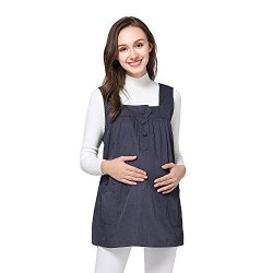 Joyncleon Anti-radiation Maternity Clothes Tank Top Vest Protection Shield Dresses For Pregnancy Large Navy Blue