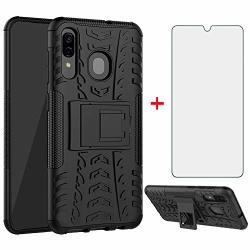 Phone Case For Samsung Galaxy A20 A30 A50 A30S A50S With Tempered Glass Screen Protector Cover And Hard Rugged Hybrid Accessories Glaxay M10S A