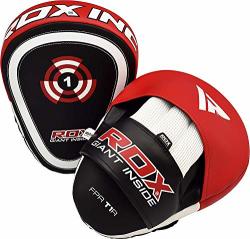 Rdx Boxing Pads Focus Mitts |maya Hide Leather Curved Hook And Jab Target Hand Pads Great For Mma Martial Arts Kickboxing Muay Thai