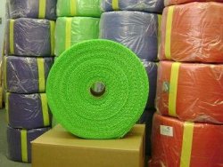 230' X 12" X 3 16" Lime Green Colored Bubble Wrap Small Bubbles Perforated Every 12