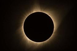 2017 Solar Eclipse Photography Print - Picture Of Total Eclipse With Detailed Corona And Visible Sunflares 5X7 To 16X24