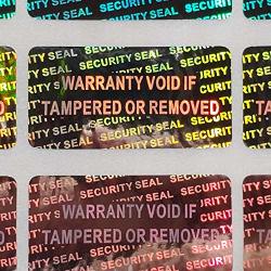 Security Seal Hologram Silver Tamper Evident Warranty Labels Stickers 15 Mm X 30 Mm- Dealimax Brand Silver 100