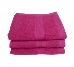 Bunty's Plush 450 Guest Towel 3PC Pack 030X050CMS 450GSM - Fuschia