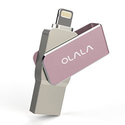 Olala 64GB USB 3.0 Flash Drive Stick With Lightning Connector For Iphone Ipad Rose Golden Apple Mfi Certified