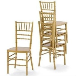 Tiffany Wooden Chair Gold