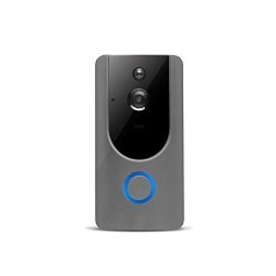 Ocamo Wireless Wifi Smart Doorbell Ir Video Visual Ring Camera Intercom For Home Security Iron Gray