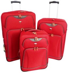 Elegant Space Age Collection Trolley Set Red