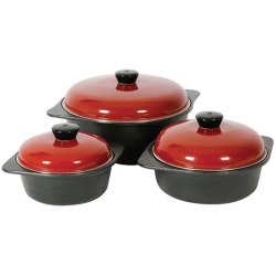 Cordon Bleu Cast Iron Cookware Set 6PC-RED - 10KGS