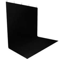 Muslin Genuine Black Backdrop Background 3M X 6M Chromakey With Pocket For Rod