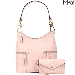 Classic Large Hobo Shoulder Bag Women Tote Purse Ladies Handbag Pu Leather Big Snap Hook Pink